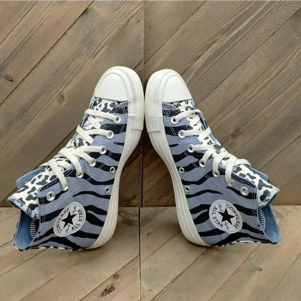 Converse Chuck Taylor All Star Hi Twisted Archive Zebra Print Womens Size 6.5‎ - Picture 6 of 9